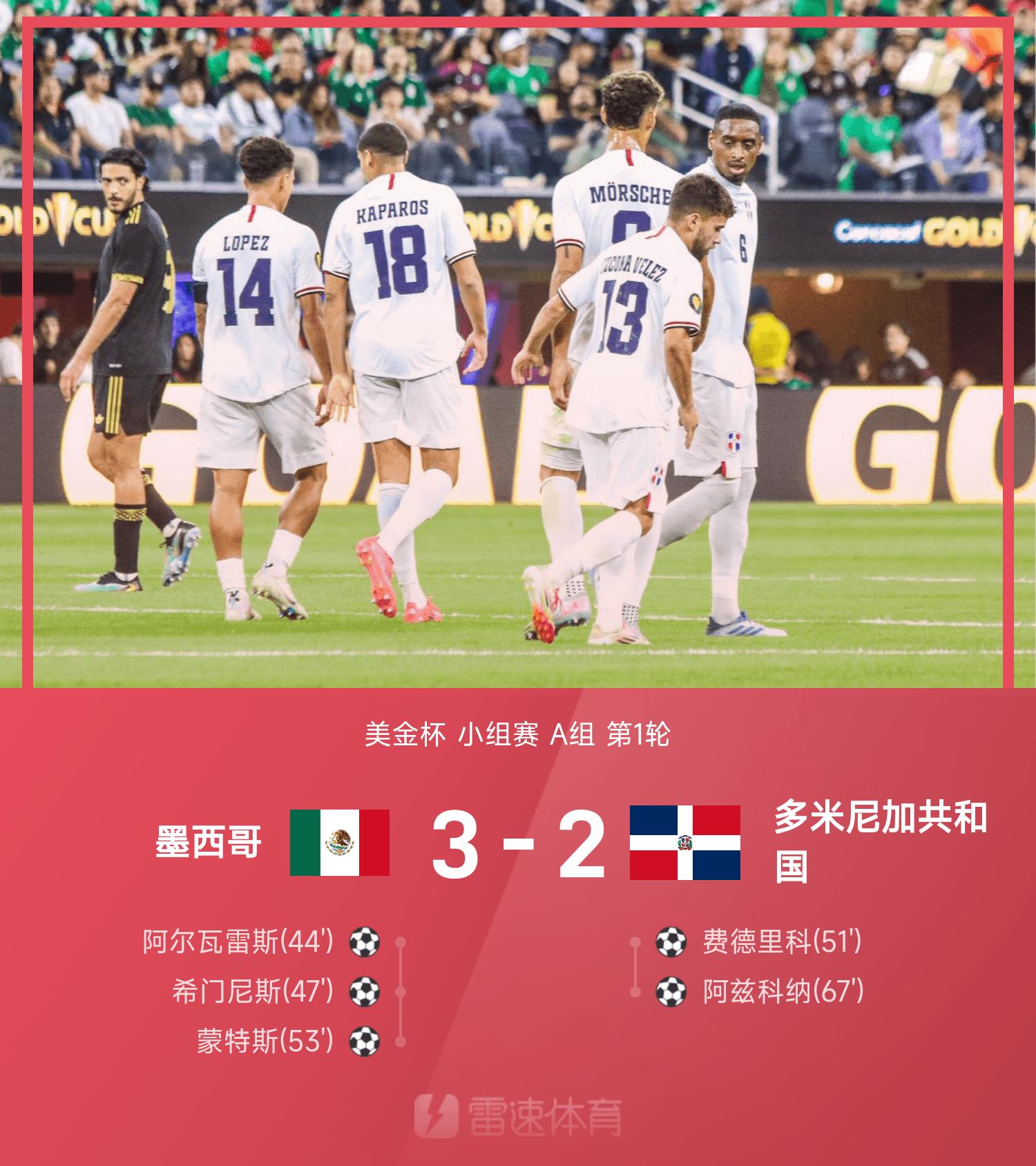 ⚽Báo cáo trận đấu US Gold Cup: Alvarez ghi bàn và kiến ​​tạo, Mexico đánh bại Cộng hòa Dominica với tỷ số 3-2